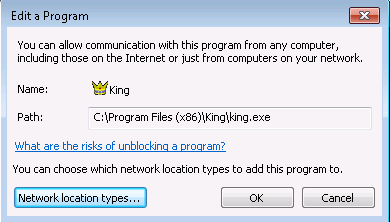 Windows 7 firewall allowed programs edit a program